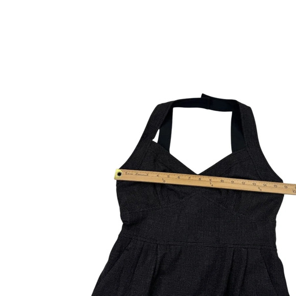 Rebecca Taylor Charcoal Sheath Wool V-neck Dress - Picture 10 of 12